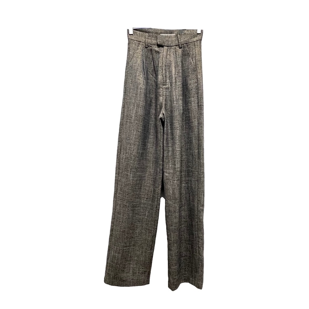 The Femm Houndstooth High Rise Pleated Black Pant Size X-Small